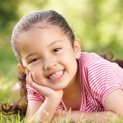 Girl smiling for photo