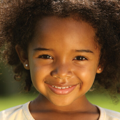 Girl smiling for portrait