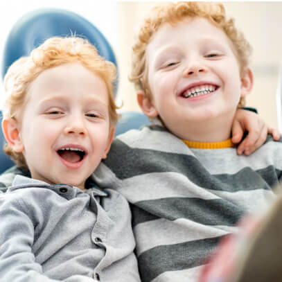 Young brothers laughing