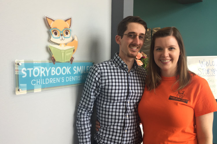 Our pediatric dentist, Dr. Dylan Patrick and his wife, Kimberly, our Patient Care Coordinator