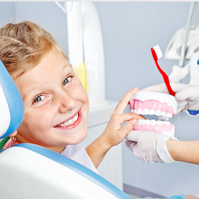 child in a dental exam