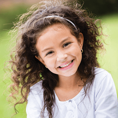 little girl smiling