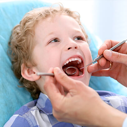 pediatric patient dental exam