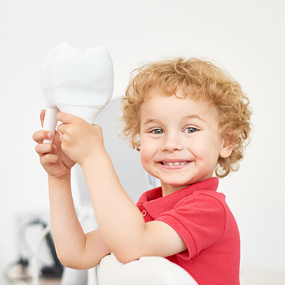 happy pediatric dental patient